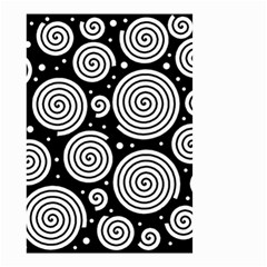 Black And White Hypnoses Small Garden Flag (two Sides) by Valentinaart