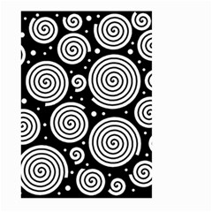 Black And White Hypnoses Large Garden Flag (two Sides) by Valentinaart