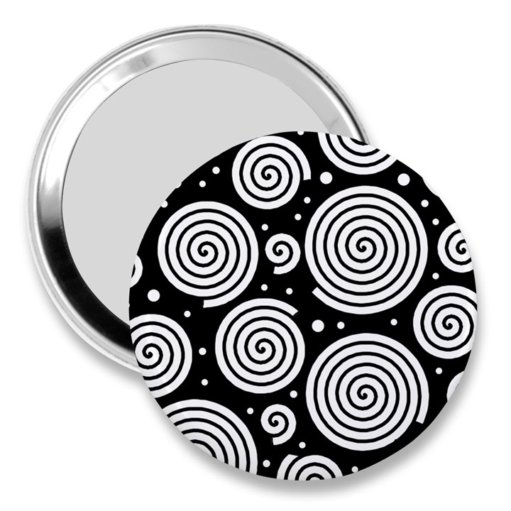 Black and white hypnoses 3  Handbag Mirrors