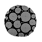 Black and white hypnoses Standard 15  Premium Flano Round Cushions Front