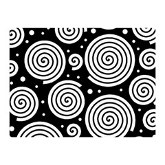 Black And White Hypnoses Double Sided Flano Blanket (mini)  by Valentinaart