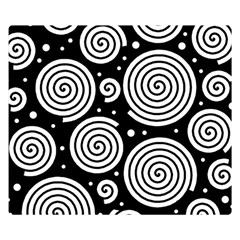 Black And White Hypnoses Double Sided Flano Blanket (small) 