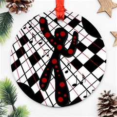 On The Dance Floor  Round Ornament (two Sides)  by Valentinaart