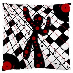 On The Dance Floor  Large Cushion Case (one Side) by Valentinaart