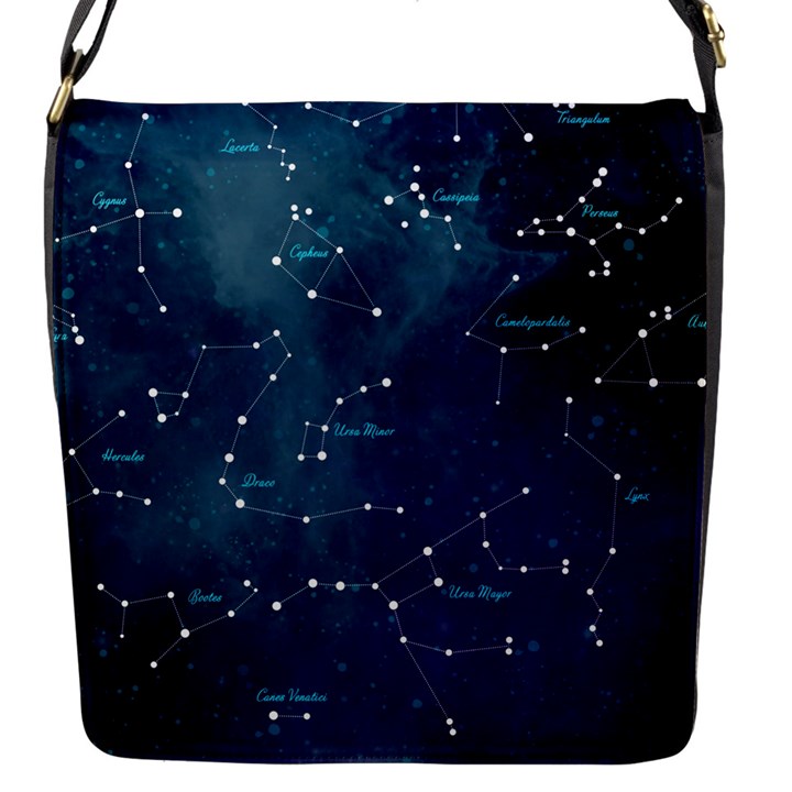 Constellations Flap Closure Messenger Bag (Small)