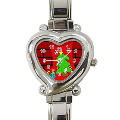 Christmas Sock Heart Italian Charm Watch by Valentinaart