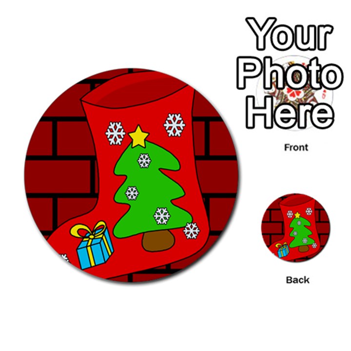 Christmas sock Multi-purpose Cards (Round) 