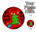 Christmas sock Multi-purpose Cards (Round)  Back 1