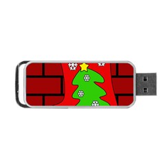 Christmas Sock Portable Usb Flash (one Side) by Valentinaart