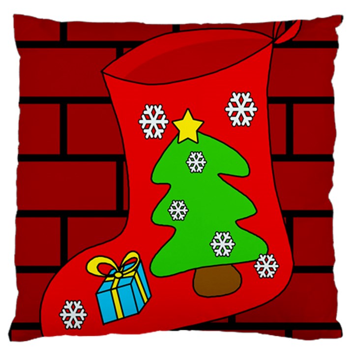 Christmas sock Standard Flano Cushion Case (One Side)