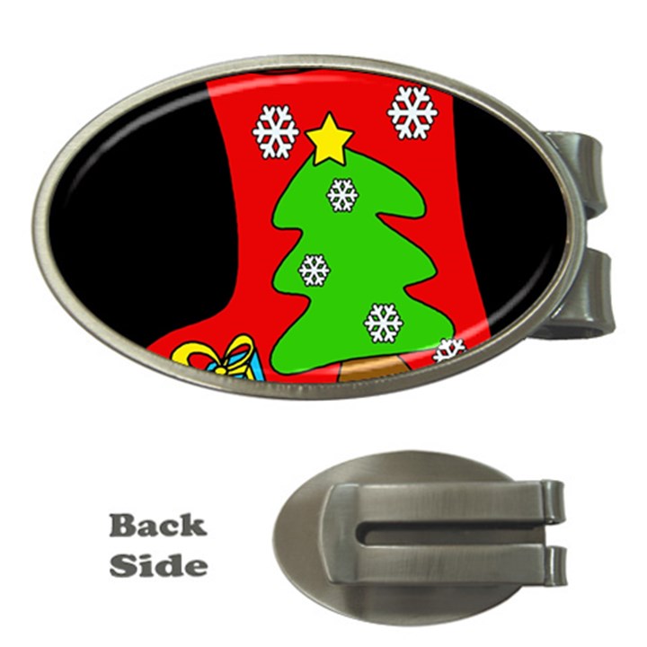 Christmas sock Money Clips (Oval) 