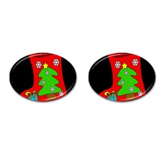 Christmas Sock Cufflinks (oval) by Valentinaart