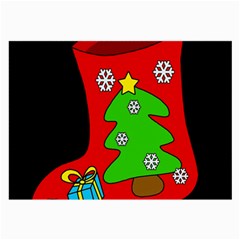 Christmas Sock Large Glasses Cloth (2-side) by Valentinaart