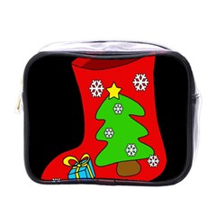 Christmas Sock Mini Toiletries Bags by Valentinaart