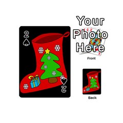 Christmas Sock Playing Cards 54 (mini)  by Valentinaart