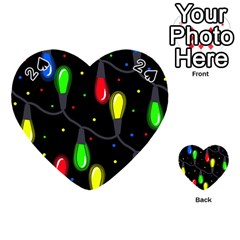 Christmas Light Playing Cards 54 (heart)  by Valentinaart