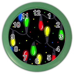 Christmas Light Color Wall Clocks