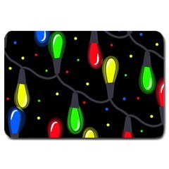 Christmas Light Large Doormat  by Valentinaart