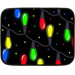 Christmas Light Double Sided Fleece Blanket (mini)  by Valentinaart