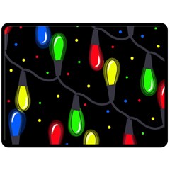 Christmas Light Fleece Blanket (large)  by Valentinaart