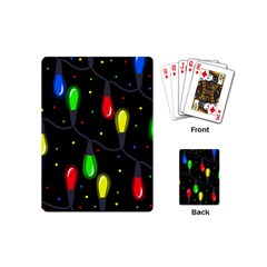 Christmas Light Playing Cards (mini)  by Valentinaart