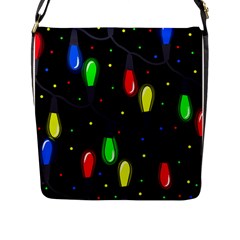 Christmas Light Flap Messenger Bag (l)  by Valentinaart