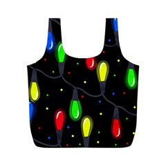 Christmas Light Full Print Recycle Bags (m)  by Valentinaart