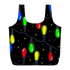 Christmas Light Full Print Recycle Bags (l)  by Valentinaart