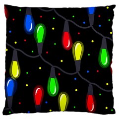 Christmas Light Large Flano Cushion Case (one Side) by Valentinaart