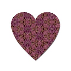 Fuchsia Abstract Shell Pattern Heart Magnet by TanyaDraws