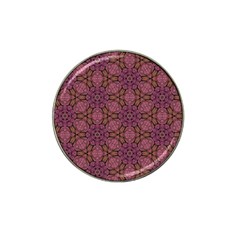 Fuchsia Abstract Shell Pattern Hat Clip Ball Marker (4 Pack)