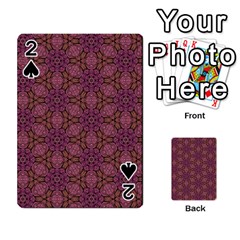 Fuchsia Abstract Shell Pattern Playing Cards 54 Designs  by TanyaDraws