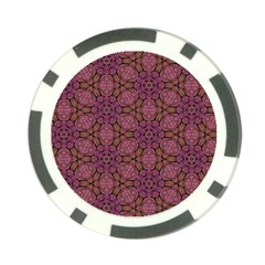 Fuchsia Abstract Shell Pattern Poker Chip Card Guards by TanyaDraws