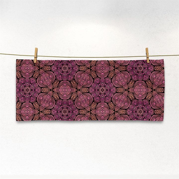 Fuchsia Abstract Shell Pattern Hand Towel