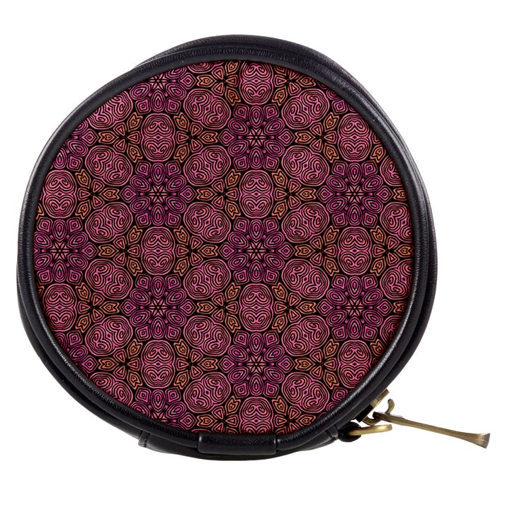 Fuchsia Abstract Shell Pattern Mini Makeup Bags