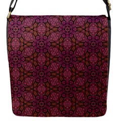 Fuchsia Abstract Shell Pattern Flap Messenger Bag (s)