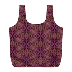 Fuchsia Abstract Shell Pattern Full Print Recycle Bags (l)  by TanyaDraws