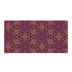 Fuchsia Abstract Shell Pattern Satin Wrap