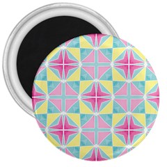 Pastel Block Tiles Pattern 3  Magnets by TanyaDraws