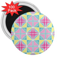 Pastel Block Tiles Pattern 3  Magnets (100 Pack) by TanyaDraws