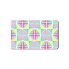 Pastel Block Tiles Pattern Magnet (name Card) by TanyaDraws