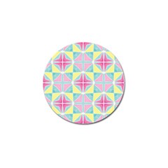 Pastel Block Tiles Pattern Golf Ball Marker (10 Pack) by TanyaDraws