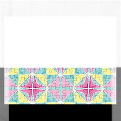 Pastel Block Tiles Pattern Rectangular Jigsaw Puzzl by TanyaDraws