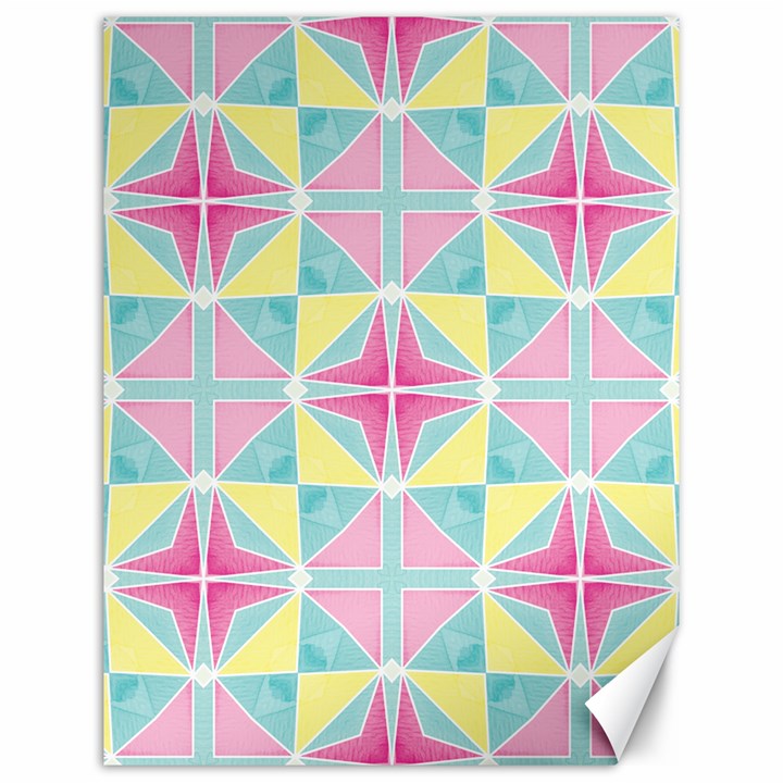 Pastel Block Tiles Pattern Canvas 12  x 16  