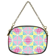 Pastel Block Tiles Pattern Chain Purses (one Side) 