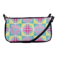 Pastel Block Tiles Pattern Shoulder Clutch Bags by TanyaDraws