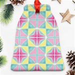 Pastel Block Tiles Pattern Ornament (Bell)  Front