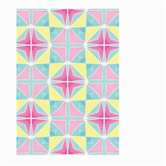 Pastel Block Tiles Pattern Large Garden Flag (two Sides) by TanyaDraws