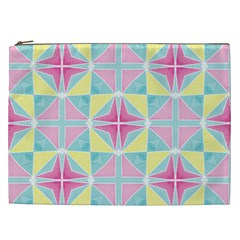 Pastel Block Tiles Pattern Cosmetic Bag (xxl) 