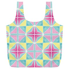 Pastel Block Tiles Pattern Full Print Recycle Bags (l)  by TanyaDraws